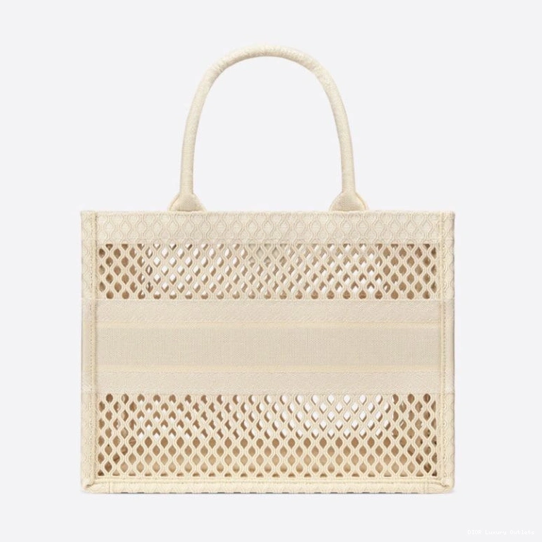 Cheap Dior Motif Canvas Tote Mesh Book Beige 0809 Luxury